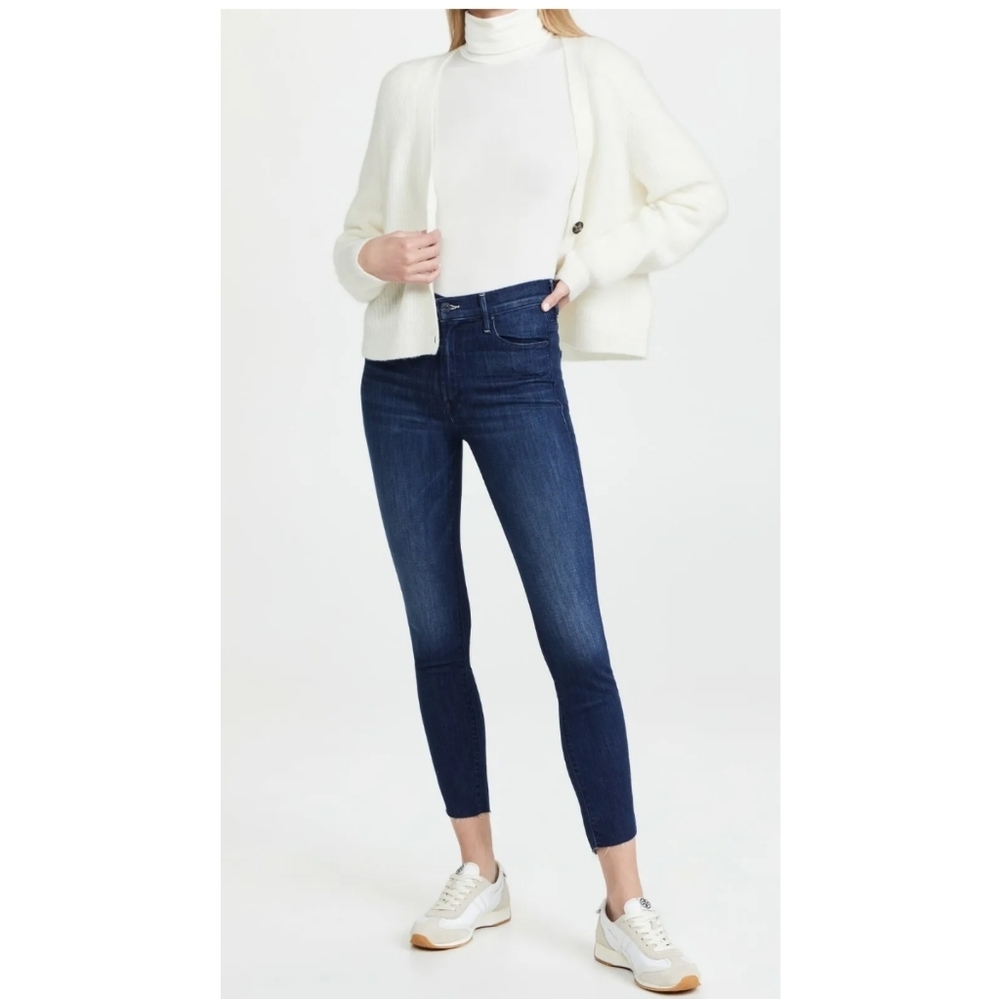 Mother Denim Stunner Zip Ankle Step Fray Jeans 26